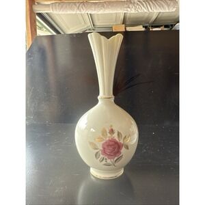 Lenox USA Rose Bud Vase Rhodora Pattern Creamy Ivory